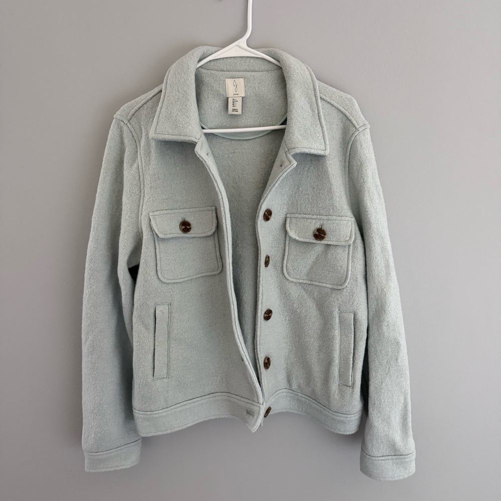 Joie Wool Blend Cropped Shacket